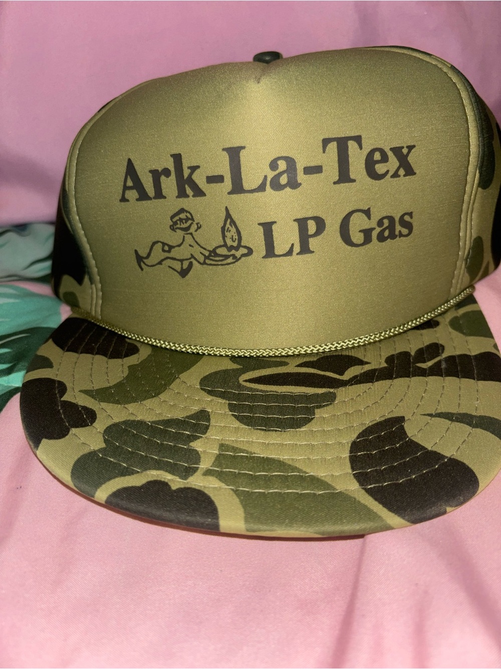 LP Gas Camo Trucker Hat - Olive Green